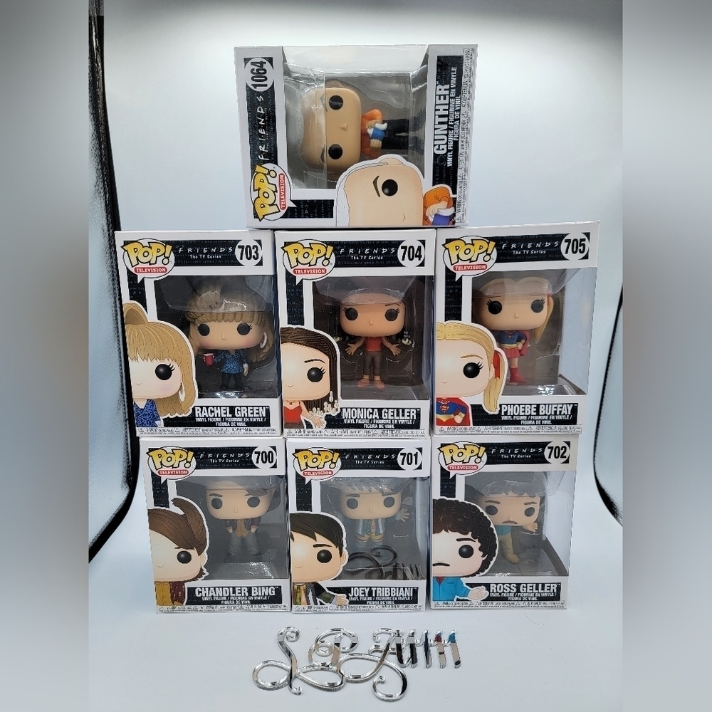 Funko Pop Friends Set & Gunther 700-705 Chandler Rachel Ross Joey Phoebe #1786